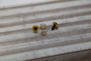 Bezpečnostní oči 10 mm - žlutá