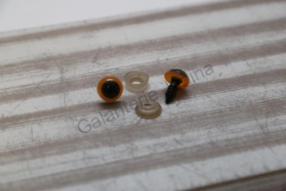 Bezpečnostní oči 12 mm - žlutá okrová